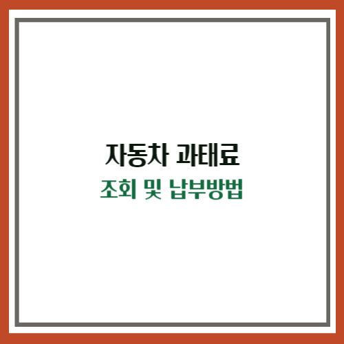 자동차 과태료