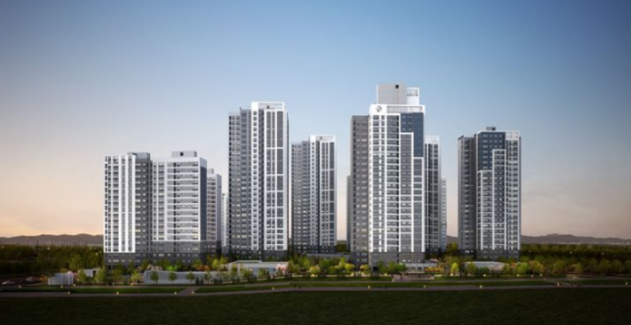 대우건설과 LH가 경기 하남시 하남교산지구에 공급하는 '교산 푸르지오 더퍼스트' 투시도 , 사진제공=대우건설