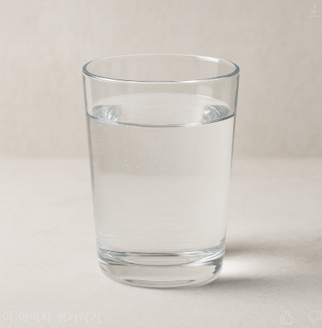 물이 담겨있는 컵