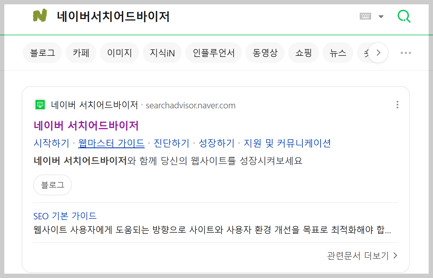 네이버 서치어드바이저