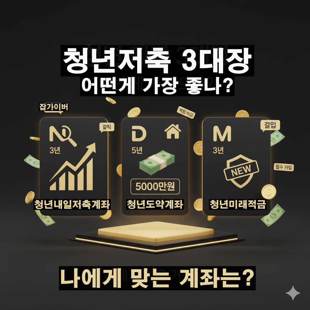 청년내일저축계좌 vs 청년도약계좌 vs 청년미래적금, 어떤 게 가장 이득일까?