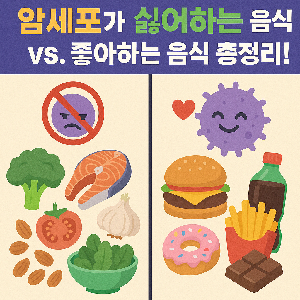 암세포가 싫어하는 음식 vs. 좋아하는 음식 총정리