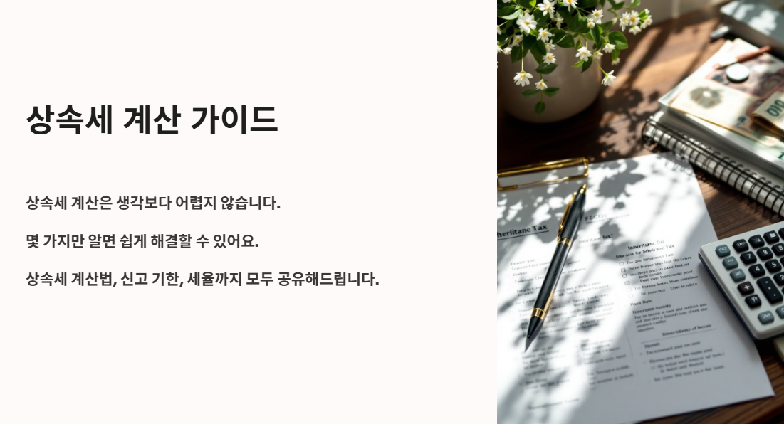상속세 계산 쉽게 하는 법!