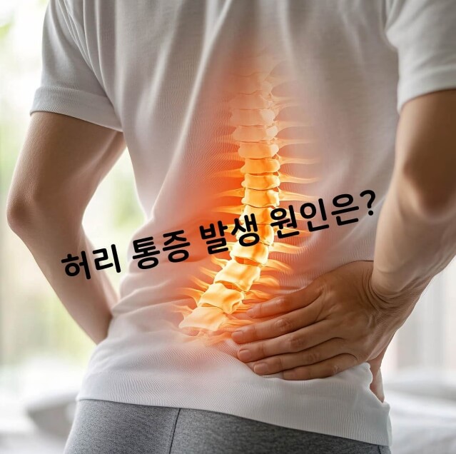 허리 통증이 발생하는 원인 사진