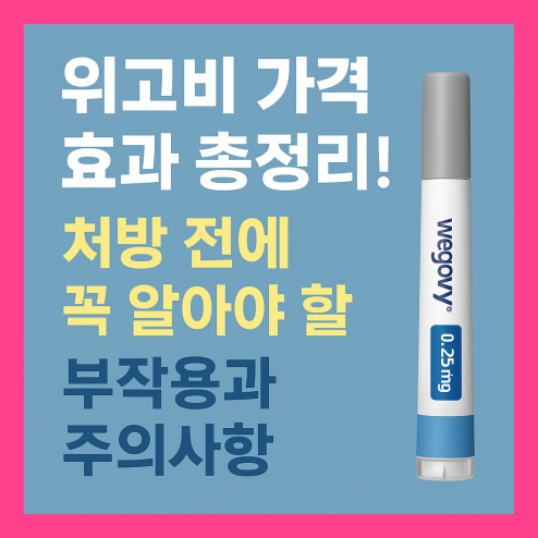 위고비 가격 효과 총정리!