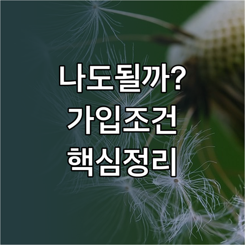 국민성장펀드 가입 자격 소득 기준 및..