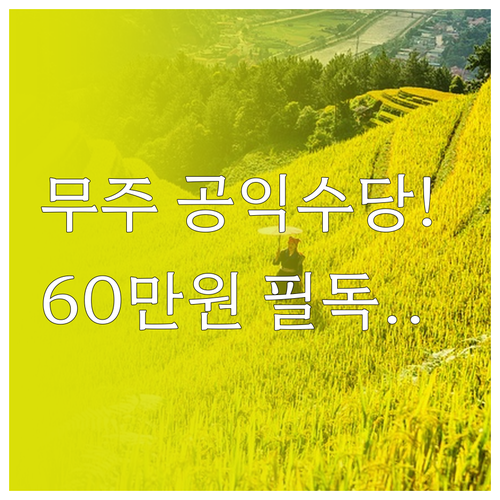 전북 무주군 농어민 공익수당 자격 요..