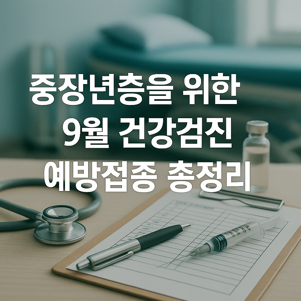 중장년층을 위한 9월 건강검진 &amp; 예방접종 완벽 가이드