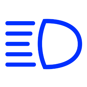 전조등 하이빔이 켜졌을 때 표시되는 파란색 표시등