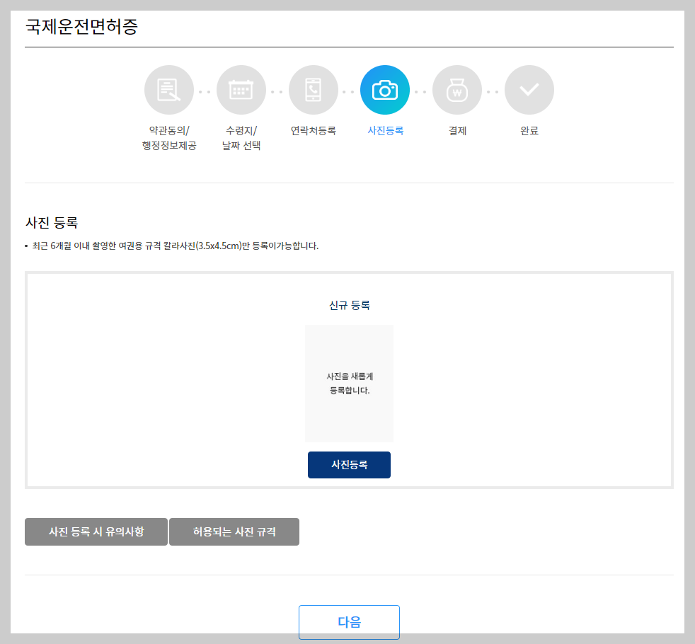 국제운전면허증 인터넷 발급 방법