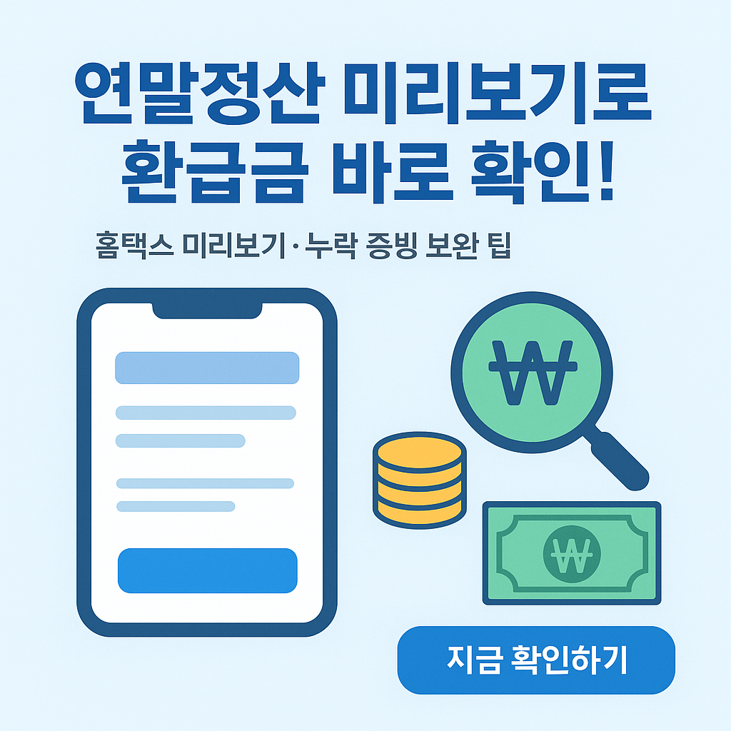 연말정산 미리보기로 환급금 확인