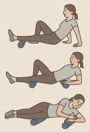 폼롤러 림프순환 마사지법