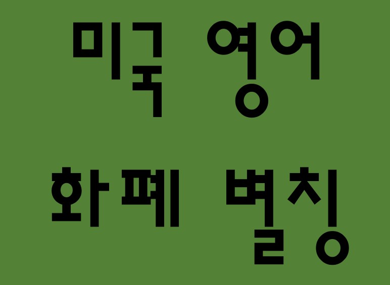 미국 화폐 달러에 대한 다양한 별칭들