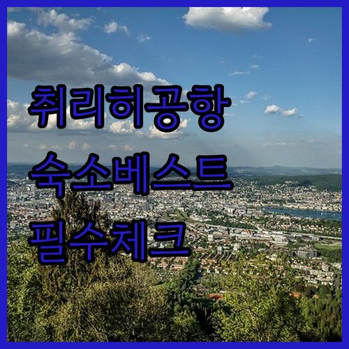 취리히 공항 숙소 베스트 5 위치 분..