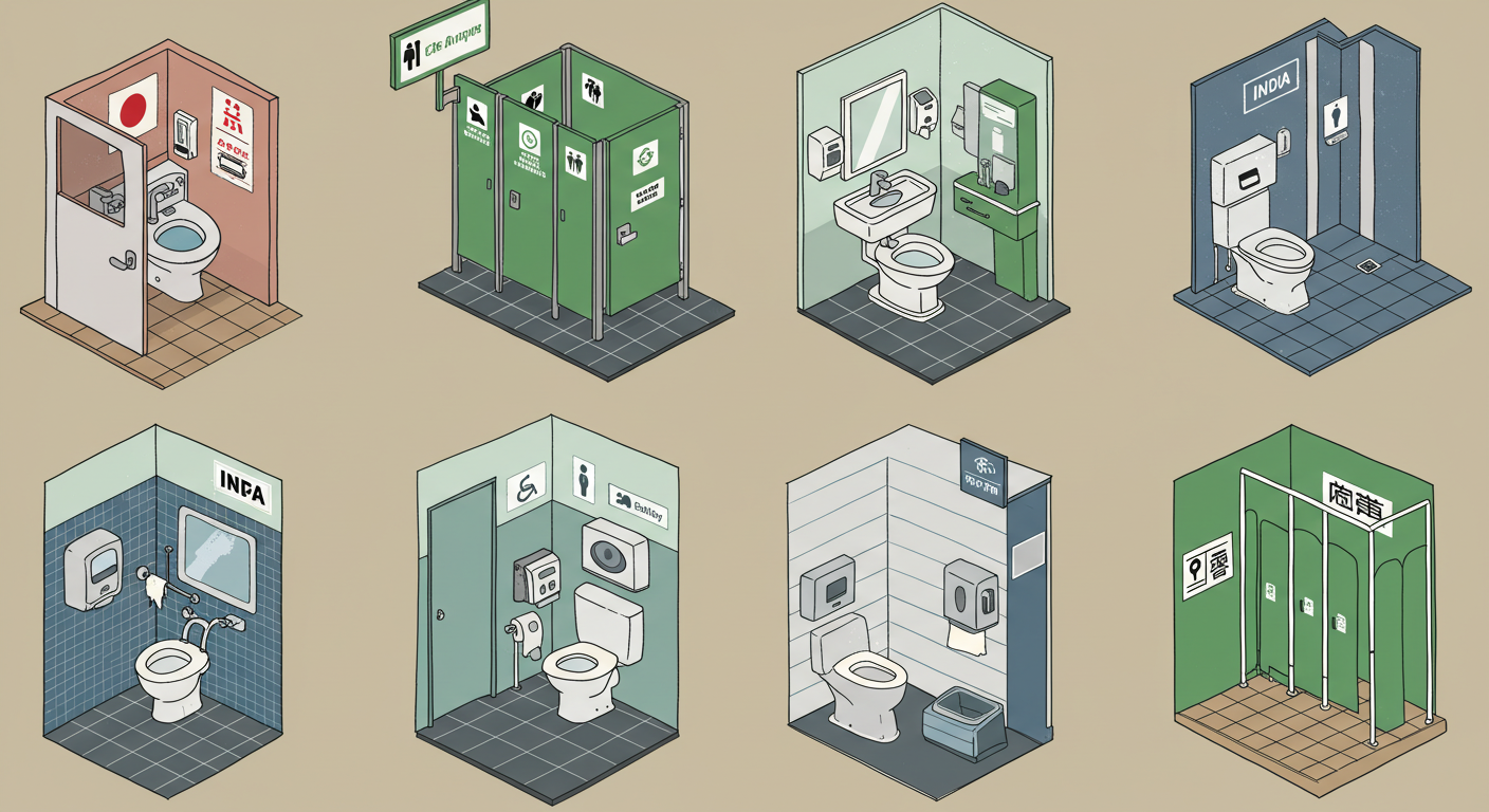 해외 공공화장실 청결도와 문화 차이 - 국가별 사용기 및 비교 리뷰에 관한 이미지