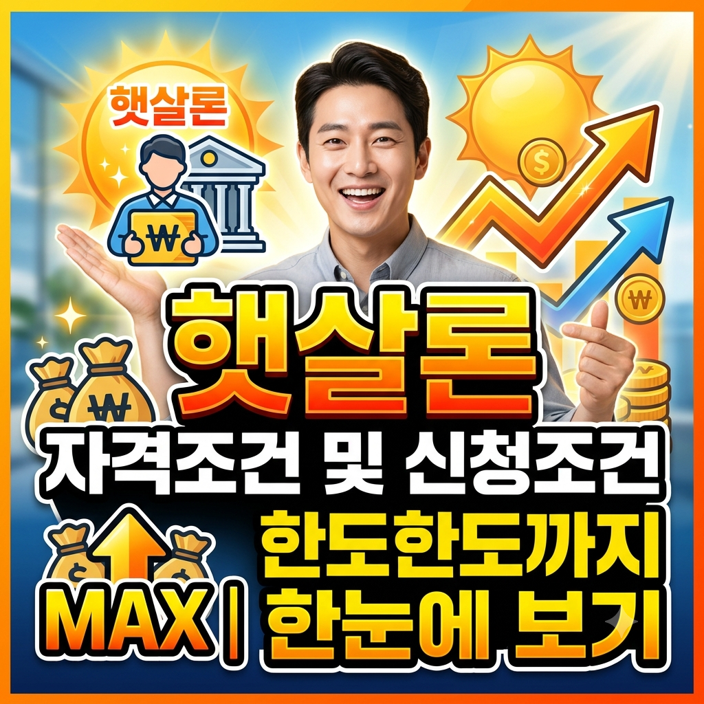 햇살론 자격조건 및 신청조건 한도