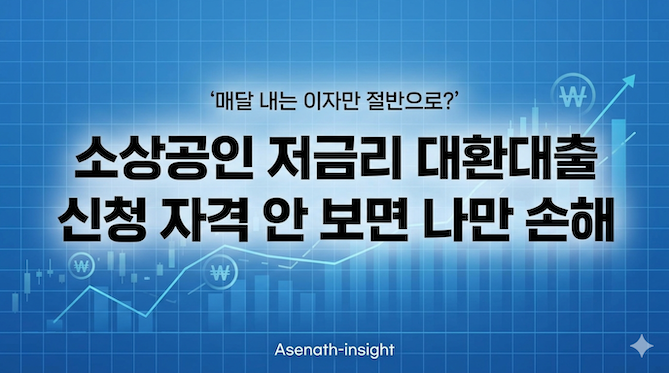 소상공인 저금리 대환대출 신청 자격
