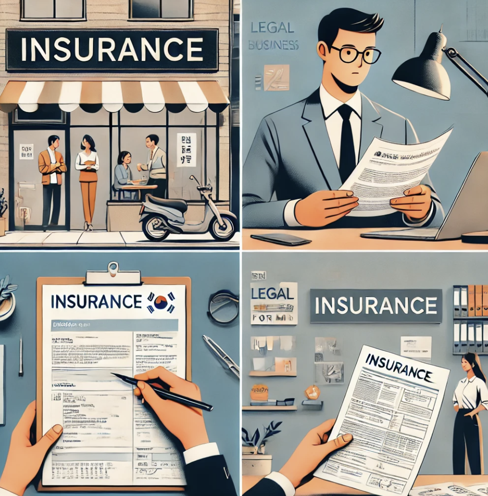 산재ㆍ고용보험 서류를 검토중인 모습