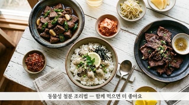 동물성 철분 음식 조리 활용법