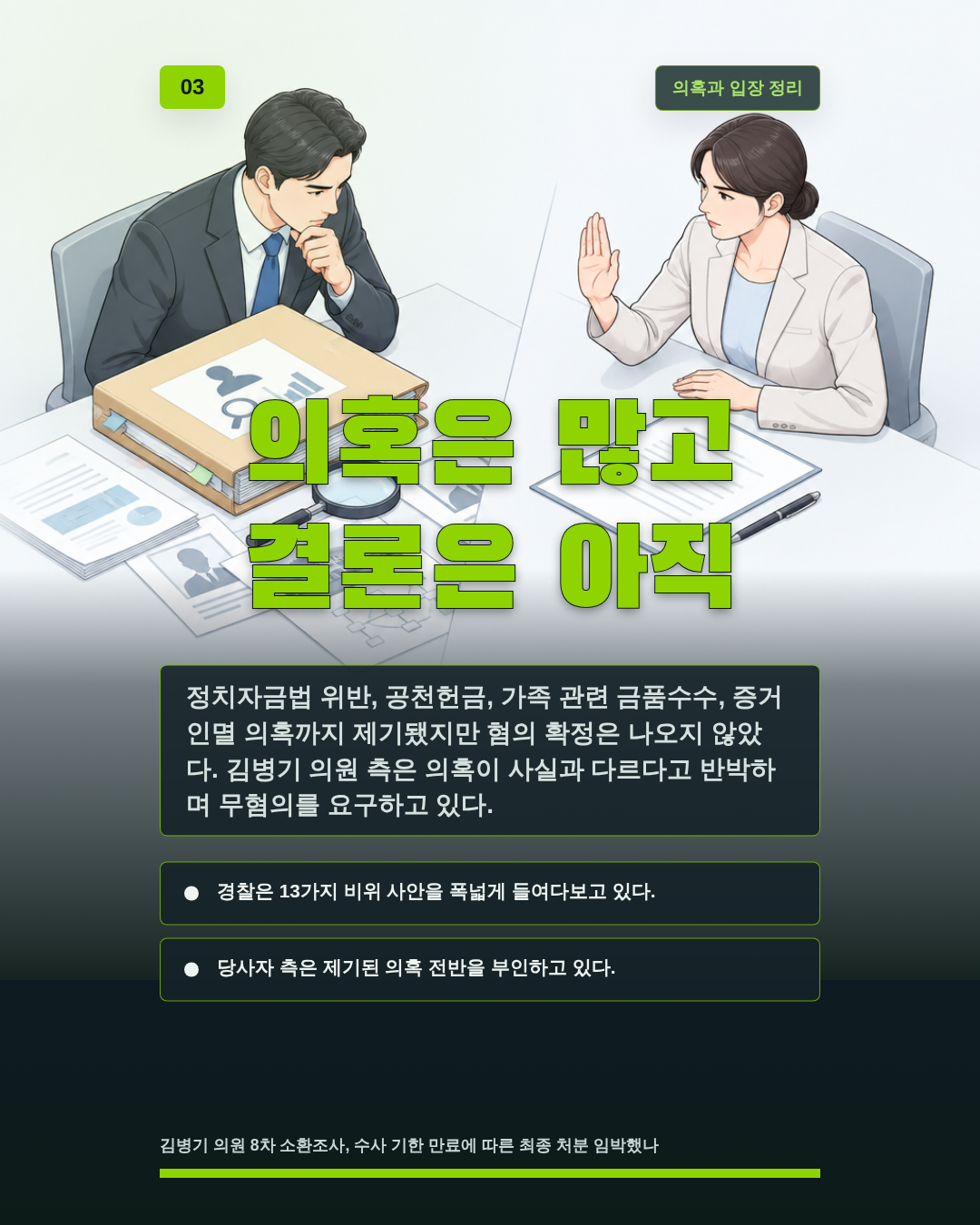 의혹은 많고 결론은 아직