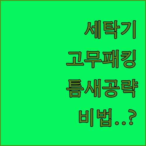 건조기 틈새 브러쉬 활용한 세탁조 고..