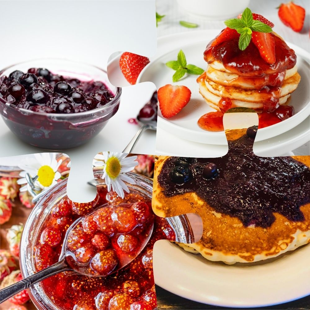 블루베리 콩포트와 딸기잼