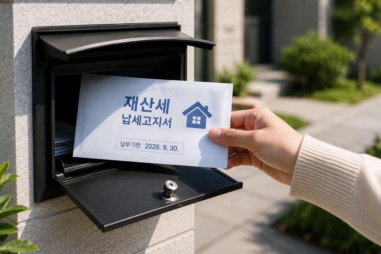 우편함에서 꺼내는 재산세 고지서