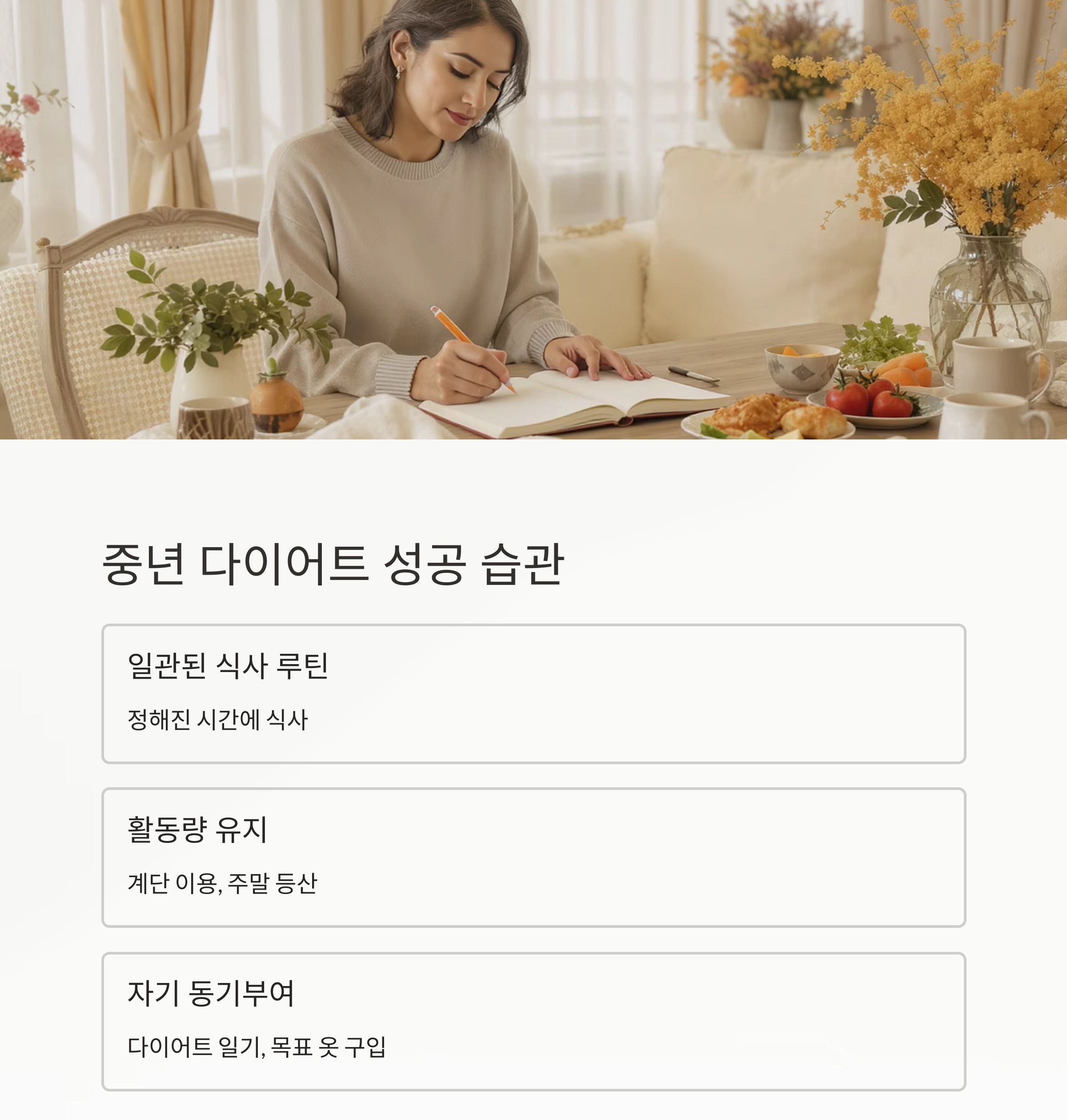 40대 이후 체형 변화, 중년 여성 다이어트 전략 총정리