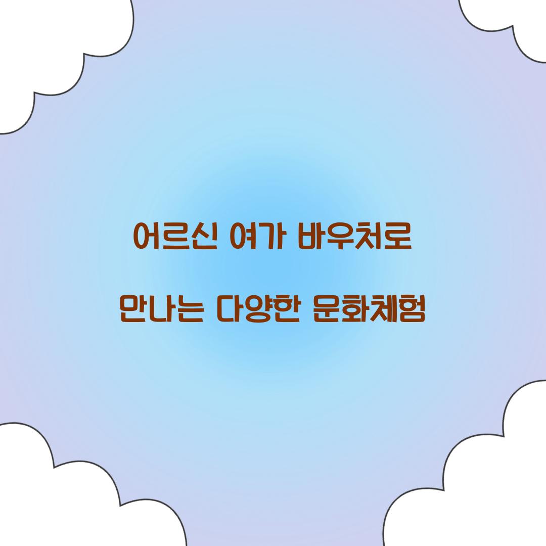 어르신 여가 바우처