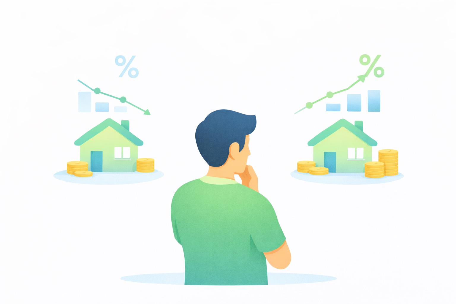 주택담보대출 갈아타기 선택 판단 고민 상황 이미지