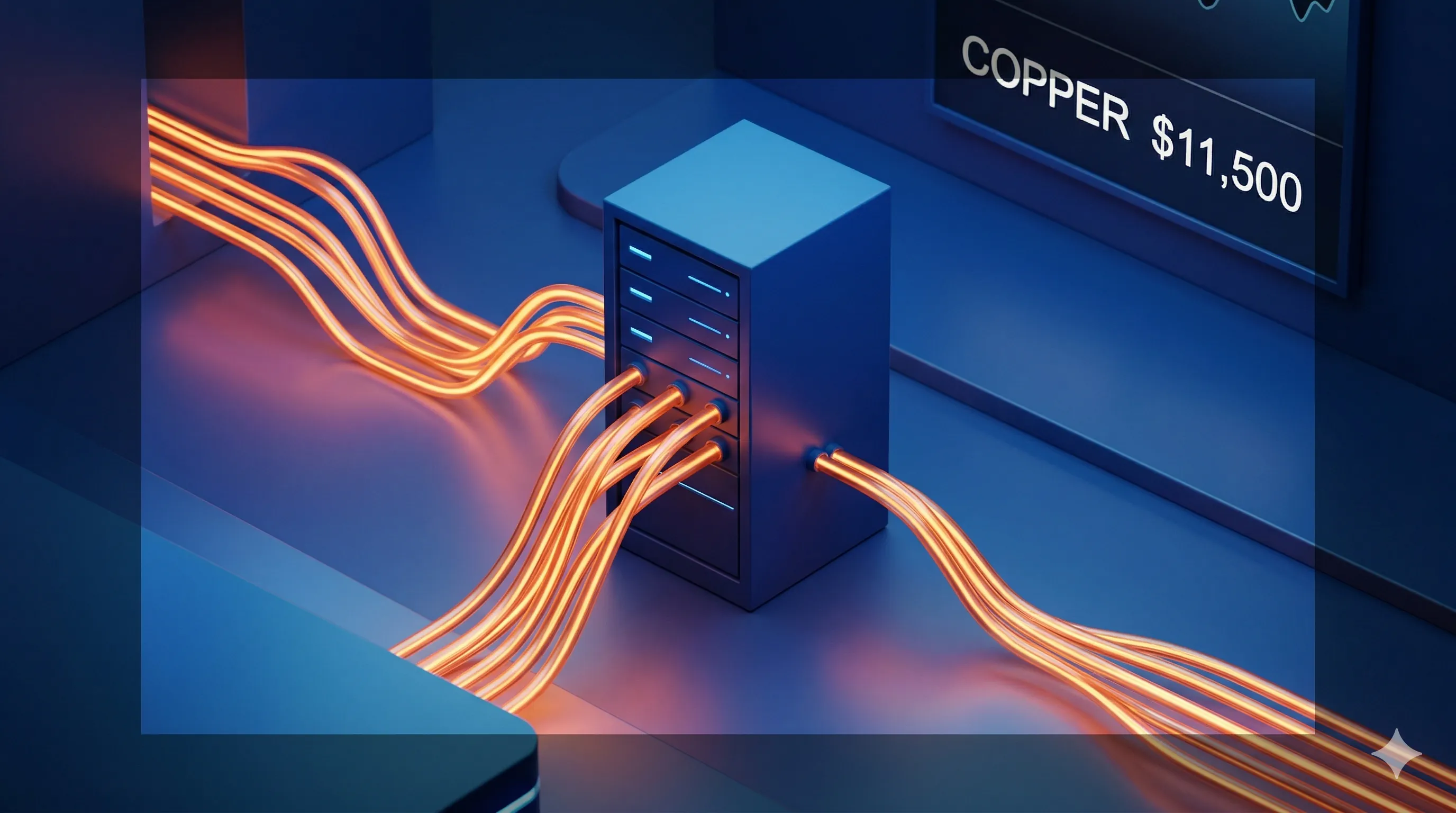 구리 11,500달러 돌파: 빅테크 CAPEX 투자와 LS 풍산의 실적 펀더멘탈을 상징하는 대표 이미지 by Finory