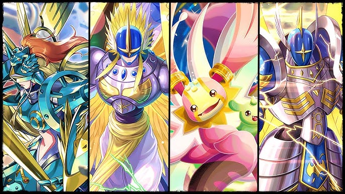 디지몬 카드게임 신규 테마 부스터 펙 EX6환경에 새로 추가된 3대 천사 덱 / 오파니몬, 케루비몬, 세라피몬, 도미니몬