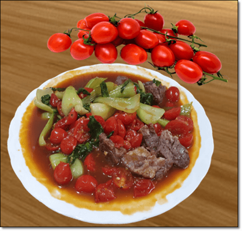 대추방울토마토 소고기 청경채 볶음