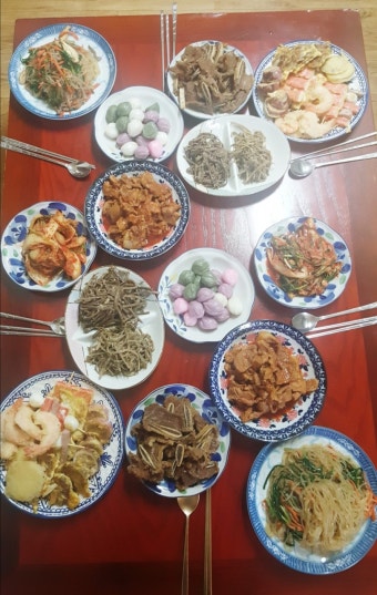 차레후 식사 상 차림