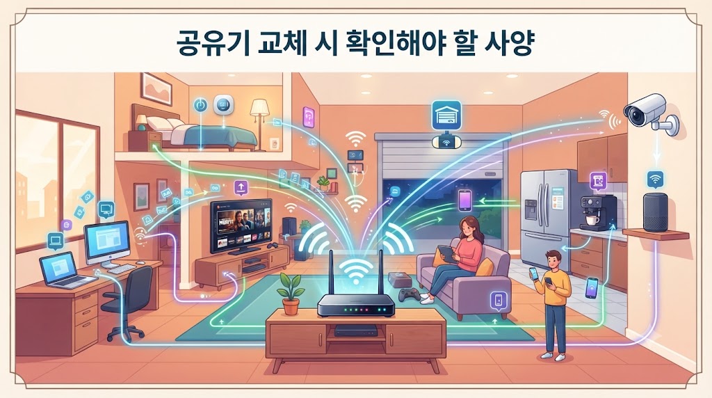 공유기 교체 사양 확인
