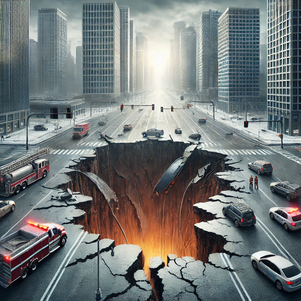 대형싱크홀 이미지