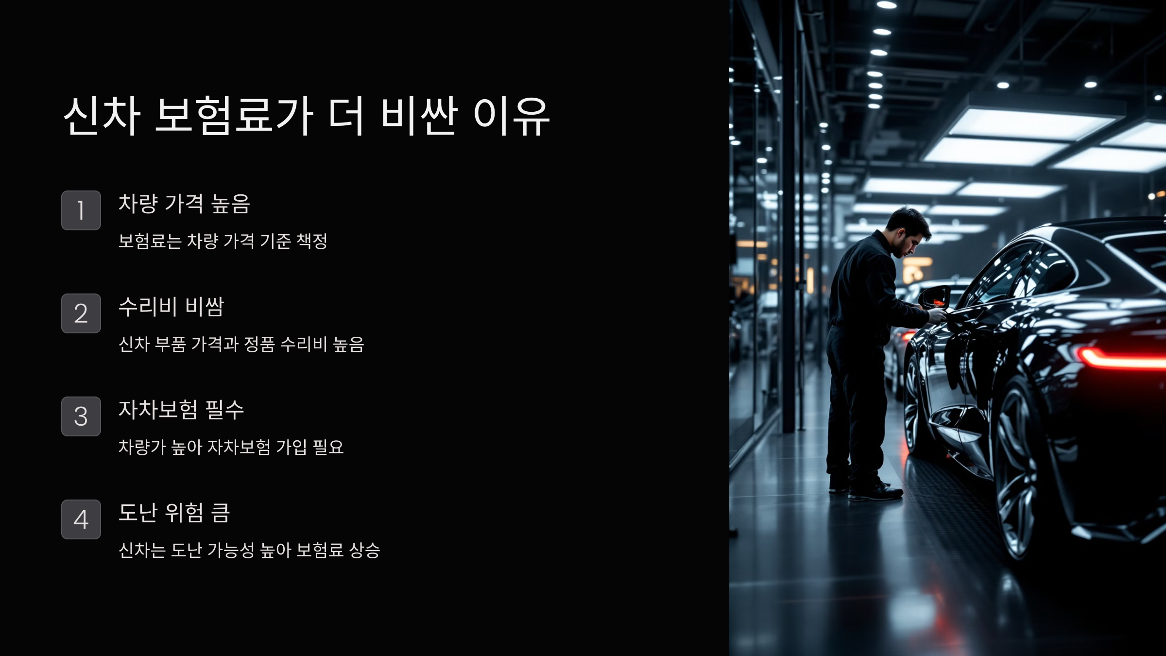 신차 보험료가 더 비싼 이유