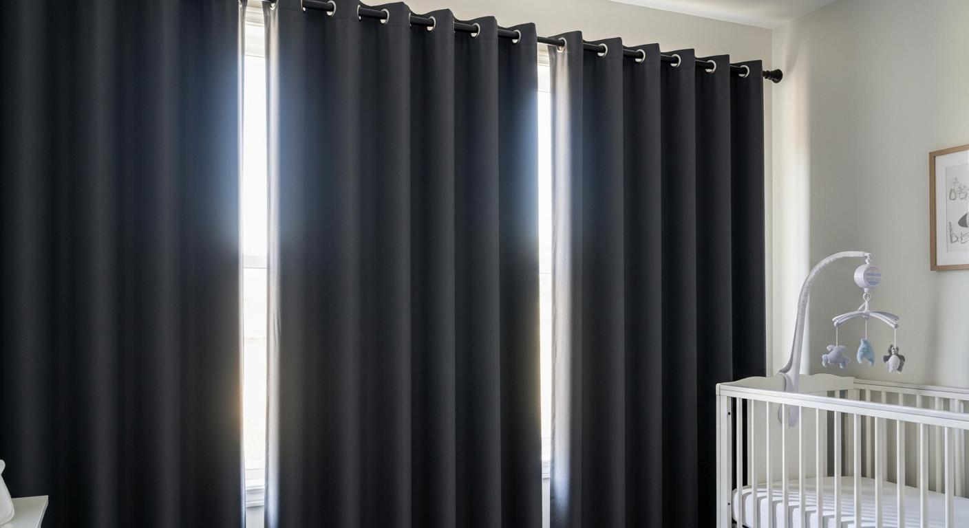 아기방 커튼 암막 100