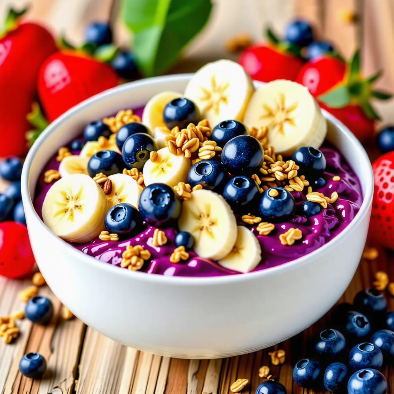 아사이베리와-바나나-견과류가-섞여있는-요거트볼