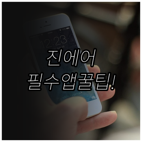 진에어 공식 웹사이트 모바일 앱 활용..