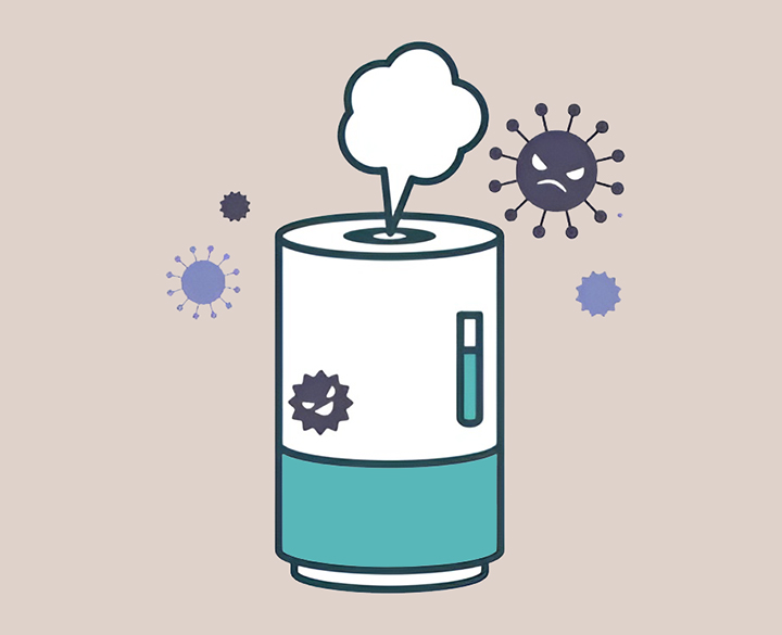 실내-습도-유지를-위해-가습기-가동중