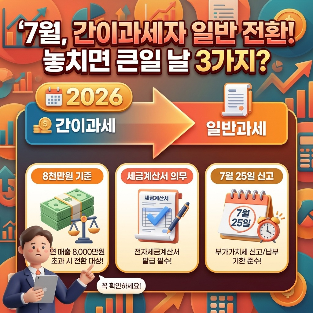 7월 간이과세자 부가세 신고 유형 전환 시 놓치기 쉬운 3가지