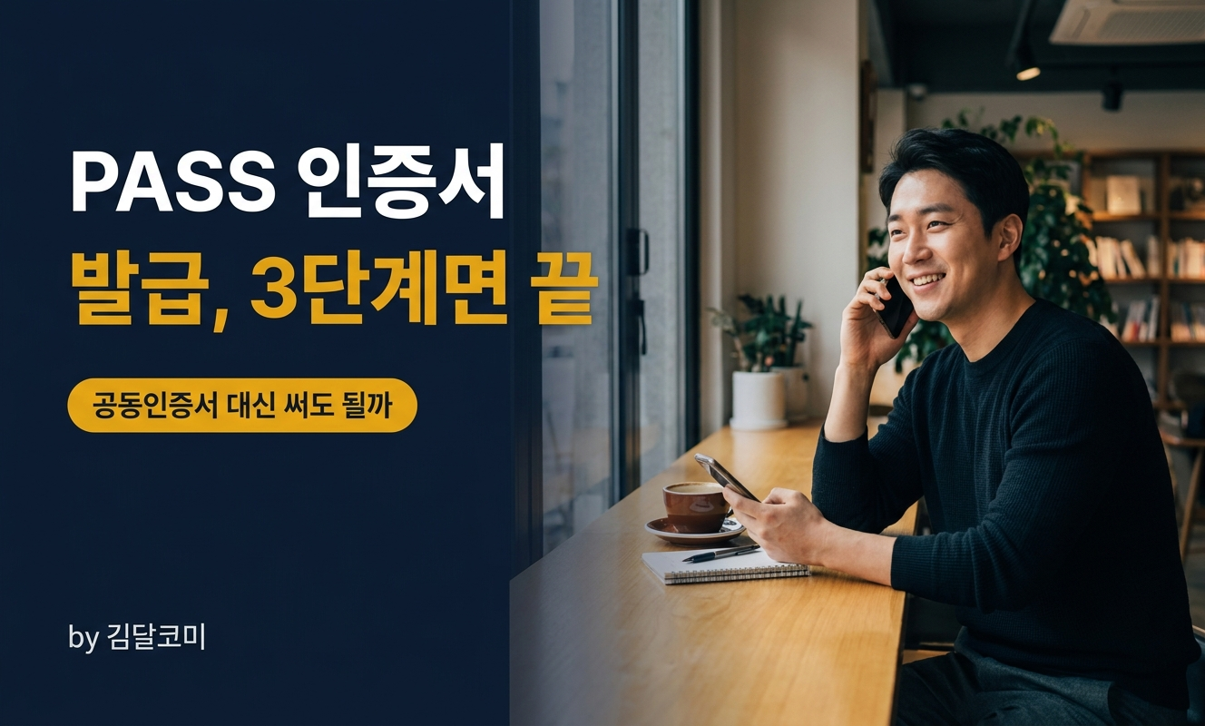 카페에서 스마트폰을 보며 웃는 사람