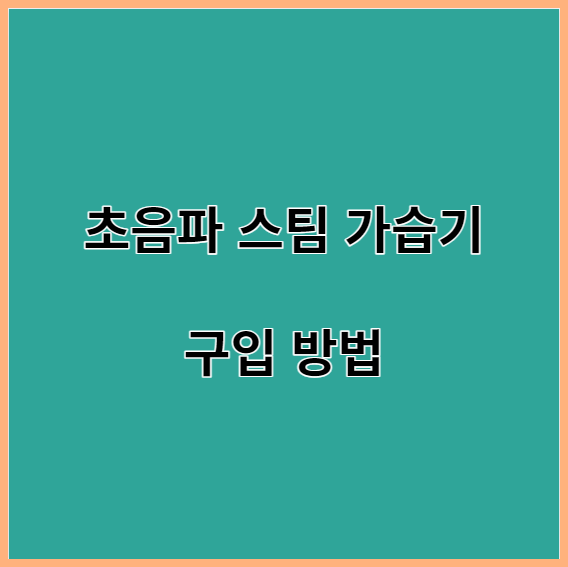 초음파 스팀가습기