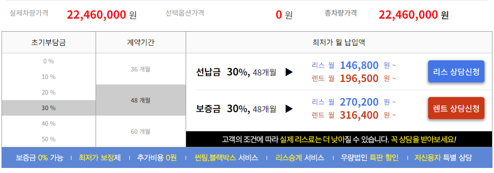 셀토스 장기렌트 가격비교