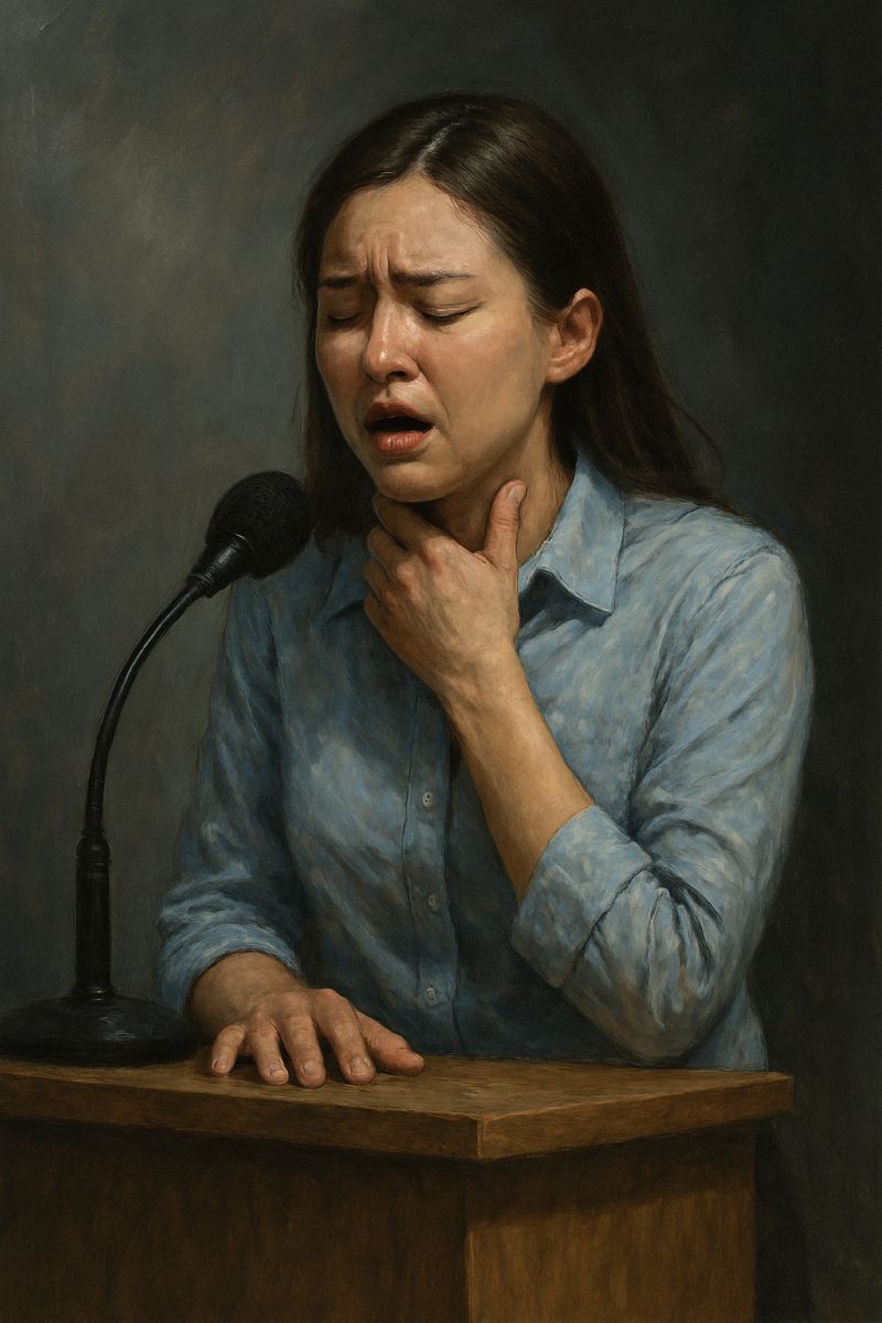 발표 도중 목소리가 안 나오는 꿈 해몽 – 표현의 두려움