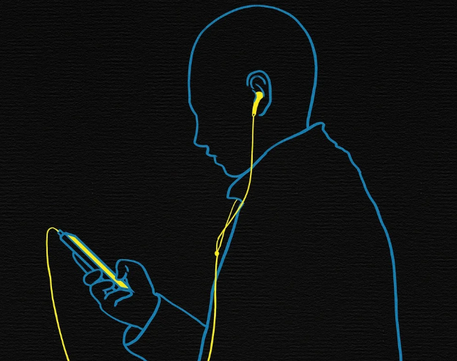 음악 듣는 사람 이미지