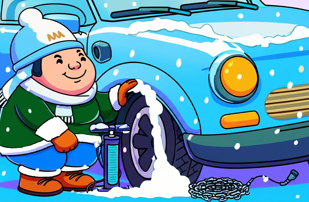 미끄러운 빙판길 운전 서행과 충분한 ..