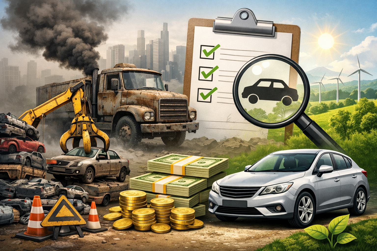 노후경유차 조기폐차지원금 신청방법 총정리|대상차량 조회부터 보조금 금액까지 관련 사진