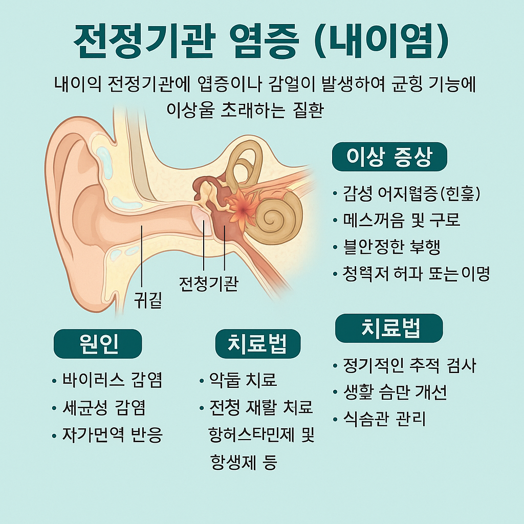 전정기관 염증 사진